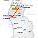 Rail map of Liechtenstein